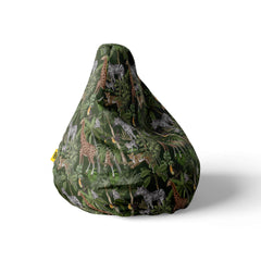 A right side image of a jungle beanbag on a white background